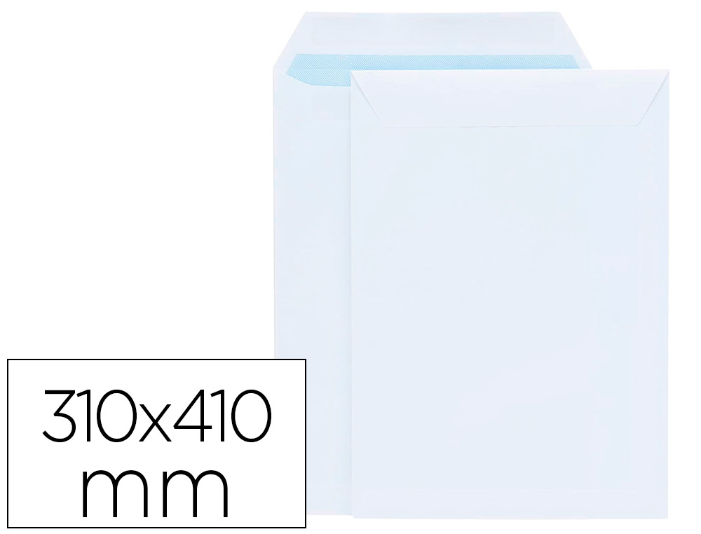ENVELOPE LIDERPAPEL BOLSA BRANCO 310X410 MM COM ABA EM TIRA DE SILICONE PAPEL OFFSET 100 GR CAIXA DE 250 UNIDADES