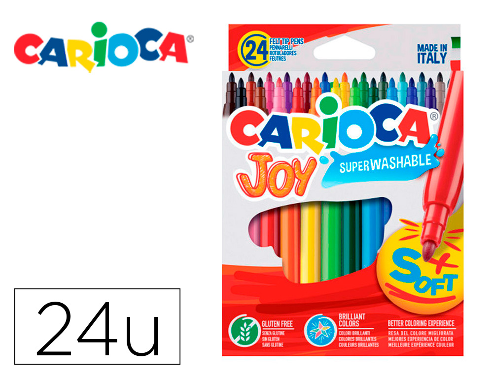 MARCADOR CARIOCA JOY CAIXA DE 24 CORES
