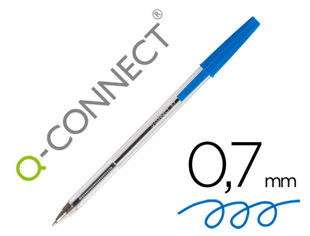 ESFEROGRAFICA CRISTAL Q-CONNECT PONTA MEDIA AZUL