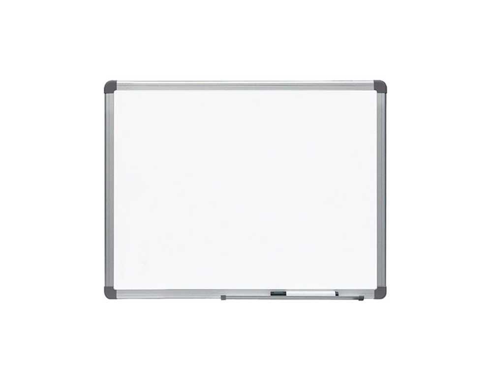 QUADRO BRANCO ROCADA ACO VITRIFICADO MAGNETICO MOLDURA ALUMINIO E CANTOS PVC 60X45 CM INCLUI BANDEJA PARA MARCADOR