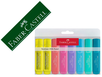 MARCADOR FABER FLUORESCENTE 1546 COR PASTEL ESTOJO 8 UNIDADES SORTIDAS