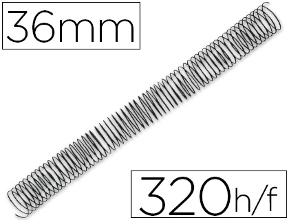 ESPIRAL Q-CONNECT METALICA 64 5:1 36MM 1,2MM CAIXA DE 25 UNIDADES