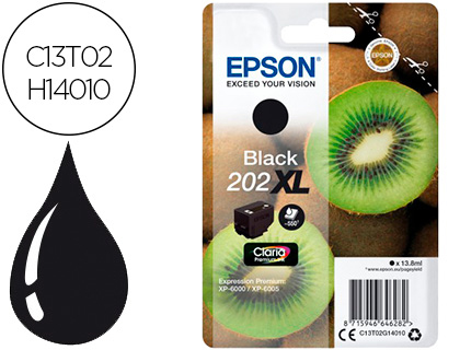 TINTEIRO EPSON 202 XL XP-6000 / XP-6005 / XP-6100 / XP-6105 PHOTO PRETO 800 PAG