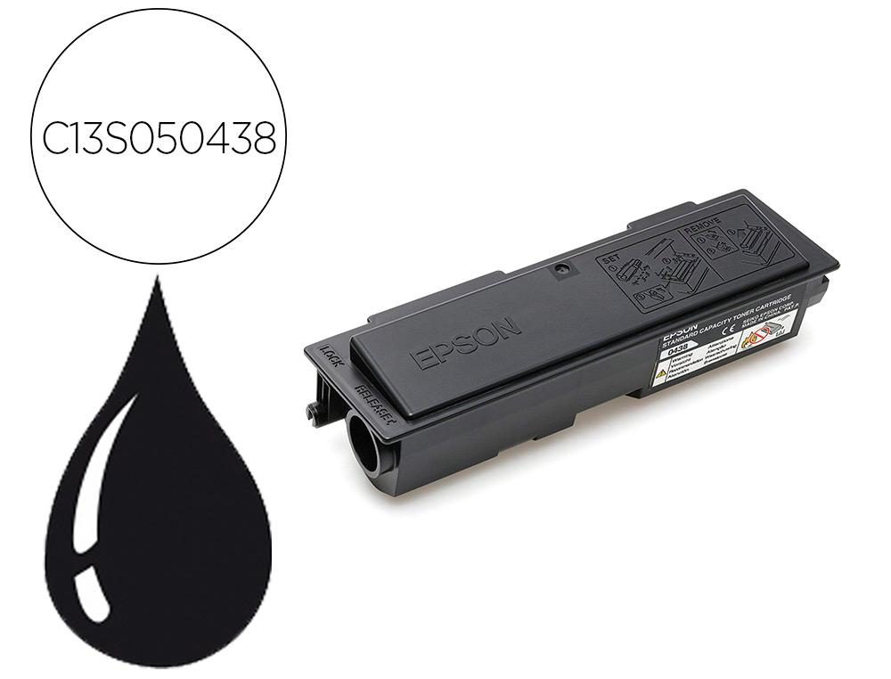 TONER EPSON 0438 ACULASER M2000D / M2000DN / M2000DT / M2000DTN PRETO 3500 PAGINAS