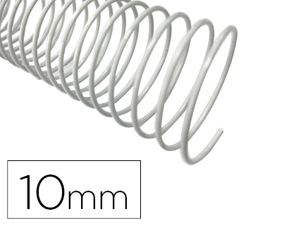 ESPIRAL Q-CONNECT METALICA BRANCO 64 5:1 10 MM 1 MM CAIXA DE 200 UNIDADES