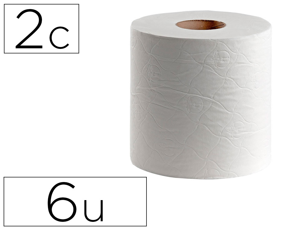 PAPEL SECA MOS DAHI 2 CAPAS CELULOSE RUGOSA PRE CORTADO 195 MM X 145 MT PACK DE 6 ROLOS