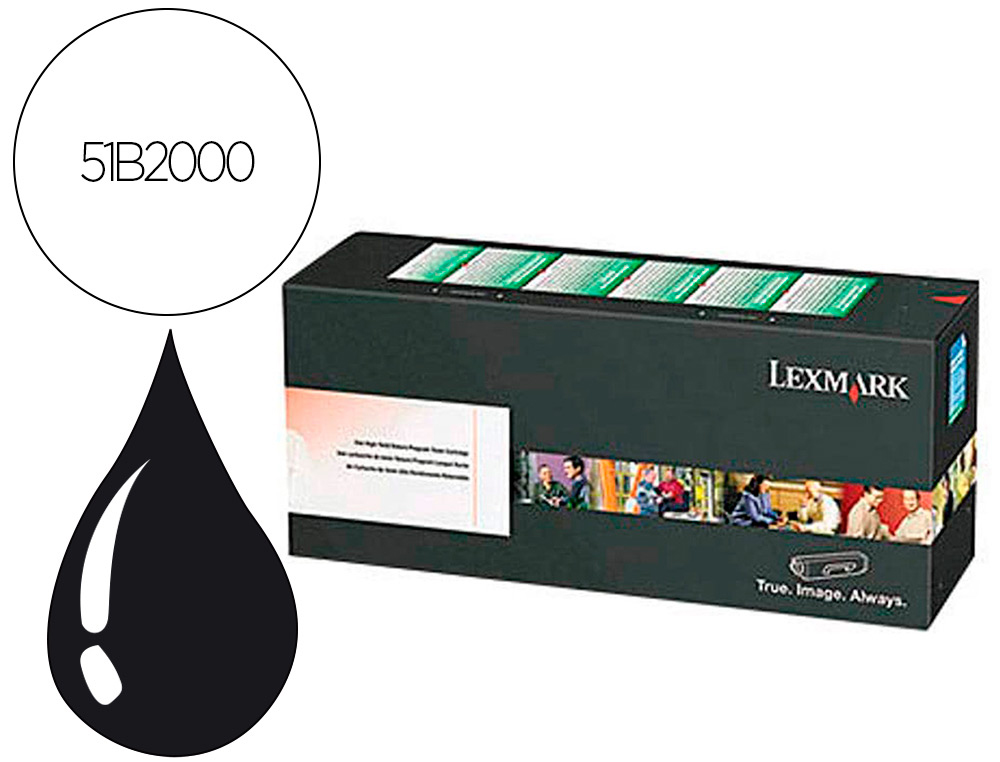 TONER LEXMARK LASER 51B2000 MS 317DN/ 417DN / 517DN / 617DN / MX 317DN / 417DE / 517DE / 617DE PRETO 2500