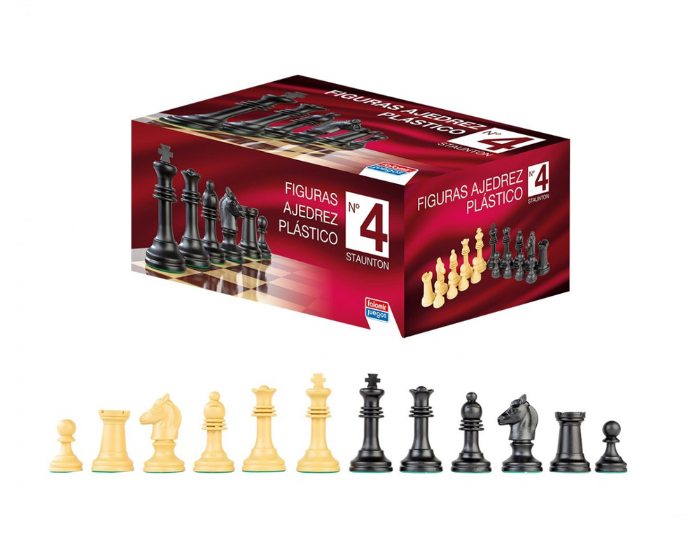 XADREZ FALOMIR STAUNTON N4 FIGURAS DE PLASTICO