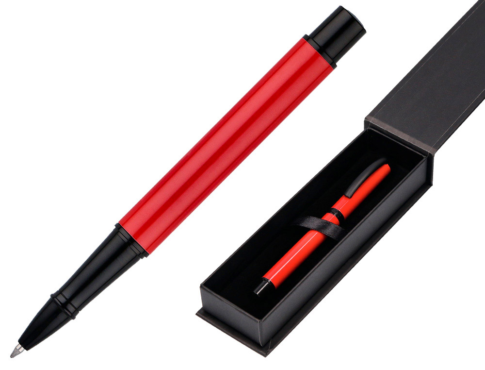 ROLLER BELIUS TURBO ALUMINIO DESENHO VERMELHO E PRETO TINTA AZUL CAIXA DESIGN