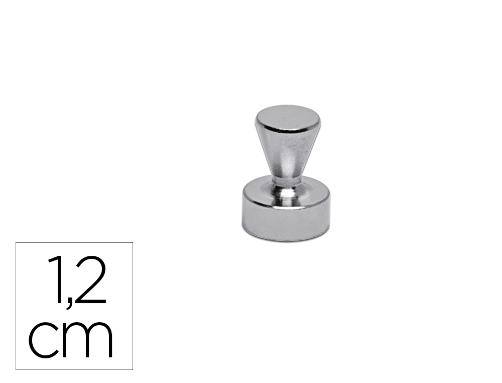 IMAN MAUL CONICO DE NEODIMIO 1,2 CM DIAMETRO PESO MAX. 3,5 KG COR PRATA PACK DE 5 UNIDADES