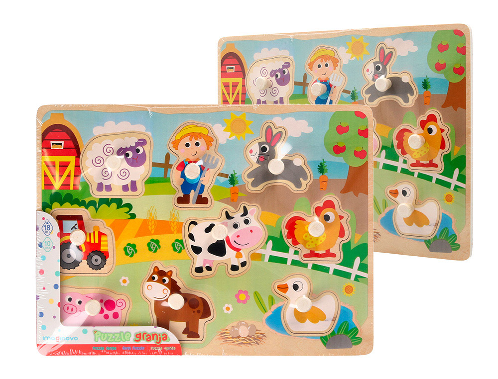PUZZLE INFANTIL IMAGINOVO MADEIRA QUINTA +18 MESES 9 PECAS 30X22,5X1,5CM