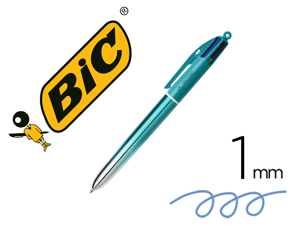 ESFEROGRAFICA BIC QUATRO CORES SMOOTH GRADIENTE COR VERDE