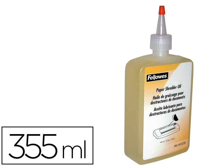 OLEO LUBRIFICANTE FELLOWES PARA DESTRUIDORAS DE DOCUMENTOS 350 ML