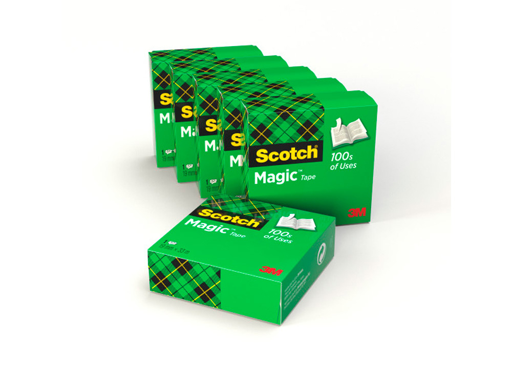 FITA ADESIVA SCOTCH INVISIVEL 33 MT X 19 MM PACK 6 ROLOS