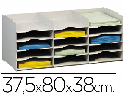 FICHEIRO DE ARQUIVO PAPERFLOW 15 DIVISORIAS PARA FORMATO DIN A4 NA COR CINZA 313 X 304 X 757 MM