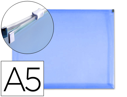BOLSA PORTA DOCUMENTOS LIDERPAPEL A5 COM FECHO AZUL