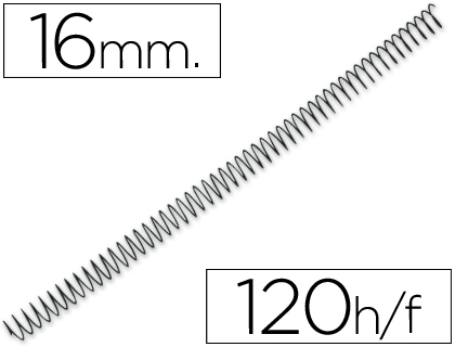 ESPIRAL Q-CONNECT METALICA 56 4:1 16MM 1,2MM CAIXA DE 100 UNIDADES