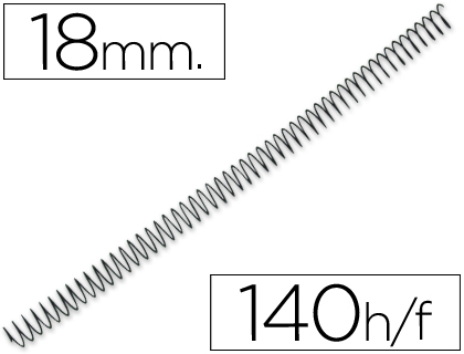 ESPIRAL Q-CONNECT METALICA 56 4:1 18MM 1,2MM CAIXA DE 100 UNIDADES