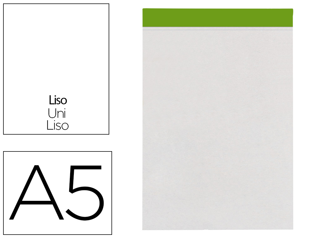 BLOCO DE APONTAMENTOS LIDERPAPEL LISO A5 80 FOLHAS 60 G/M2 SEM CAPA
