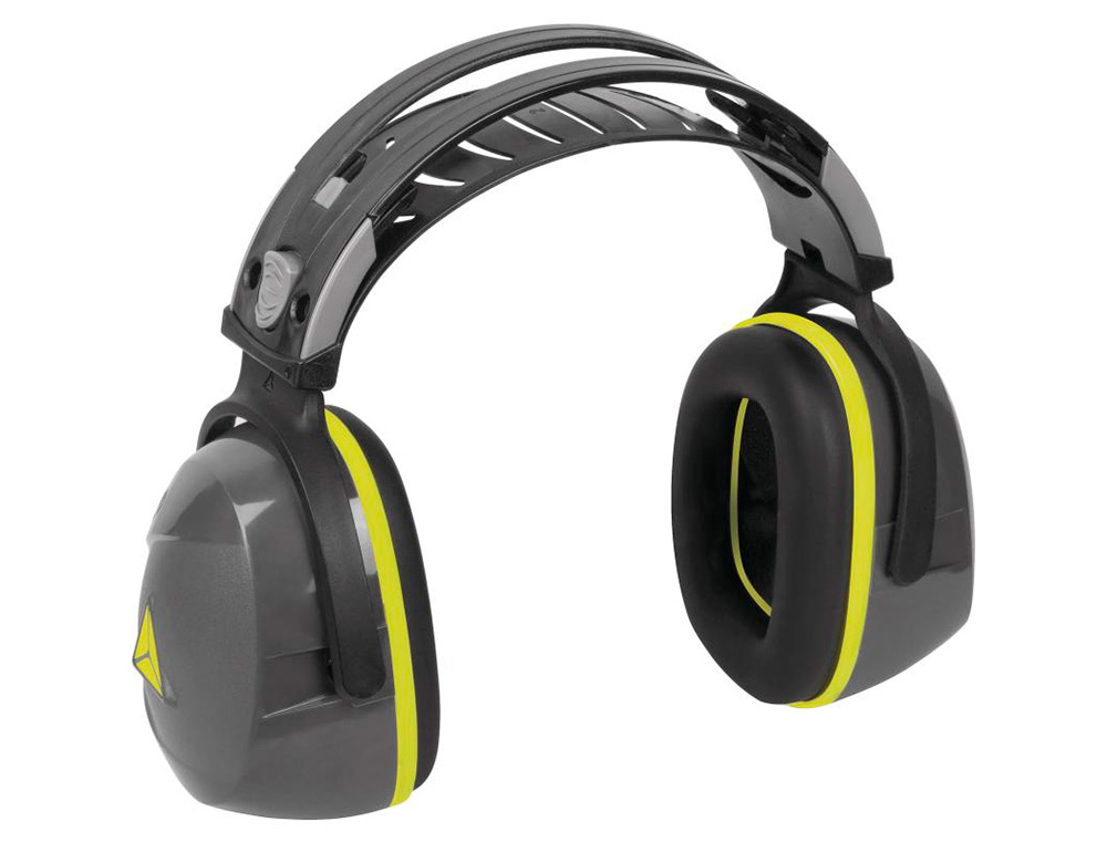 CAPACETE ANTIRUIDO DELTAPLUS COM ORELHEIRAS AJUSTAVEL EM ALTURA NORMA SNR 33 DB COR CINZA