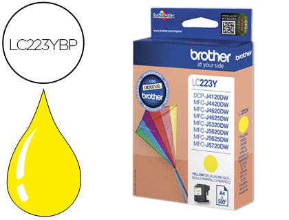 TINTEIRO BROTHER LC-223CBP YELLOW -550 PAG DCP4120DW MFCJ4420DW MFCJ4620DW MFCJ5320DW