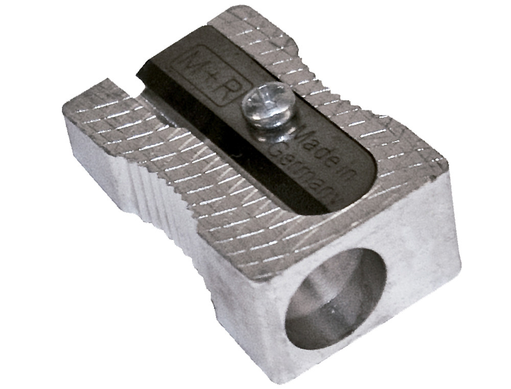 APARA LAPIS METALICO COM CUNHA M+R DE UM USO RECTANGULAR