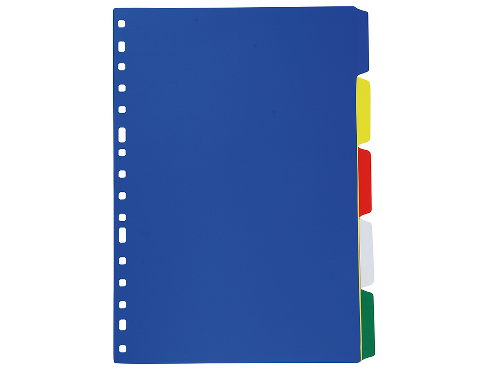 SEPARADORES DE PLASTICO LIDERPAPEL, FOLIO NATURAL, 5 SEPARADORES