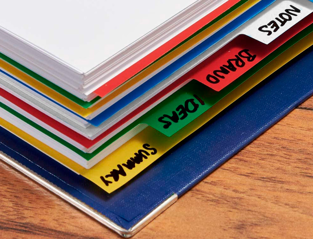 SEPARADORES DE PLASTICO LIDERPAPEL, FOLIO NATURAL, 5 SEPARADORES
