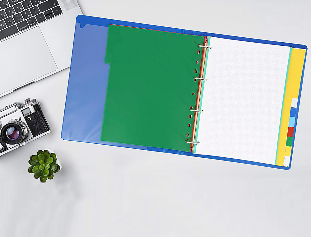 SEPARADORES DE PLASTICO LIDERPAPEL, FOLIO NATURAL, 5 SEPARADORES