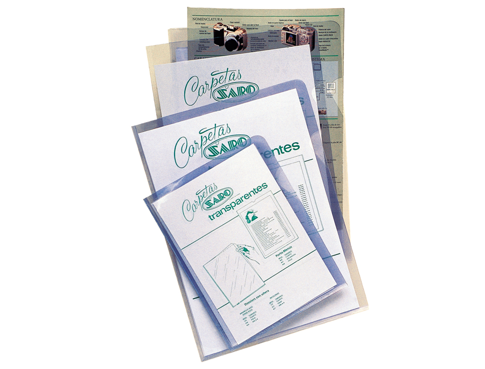 BOLSA DOSSIER SARO PVC FOLIO 280 MICRONS TRANSPARENTE