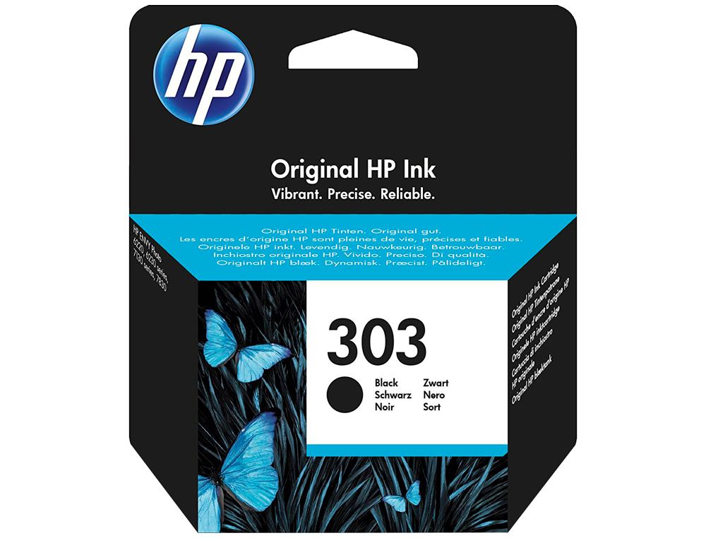 TINTEIRO HP 303 ENVY PHOTO 6230 / 7130 / 7830 COR PRETO CAPACIDADE 200 PAG