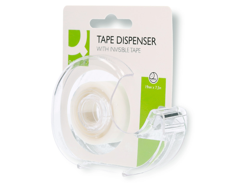 DESENROLADOR FITA ADESIVA Q-CONNECT INVISIVEL 7,5 MT X 19 MM