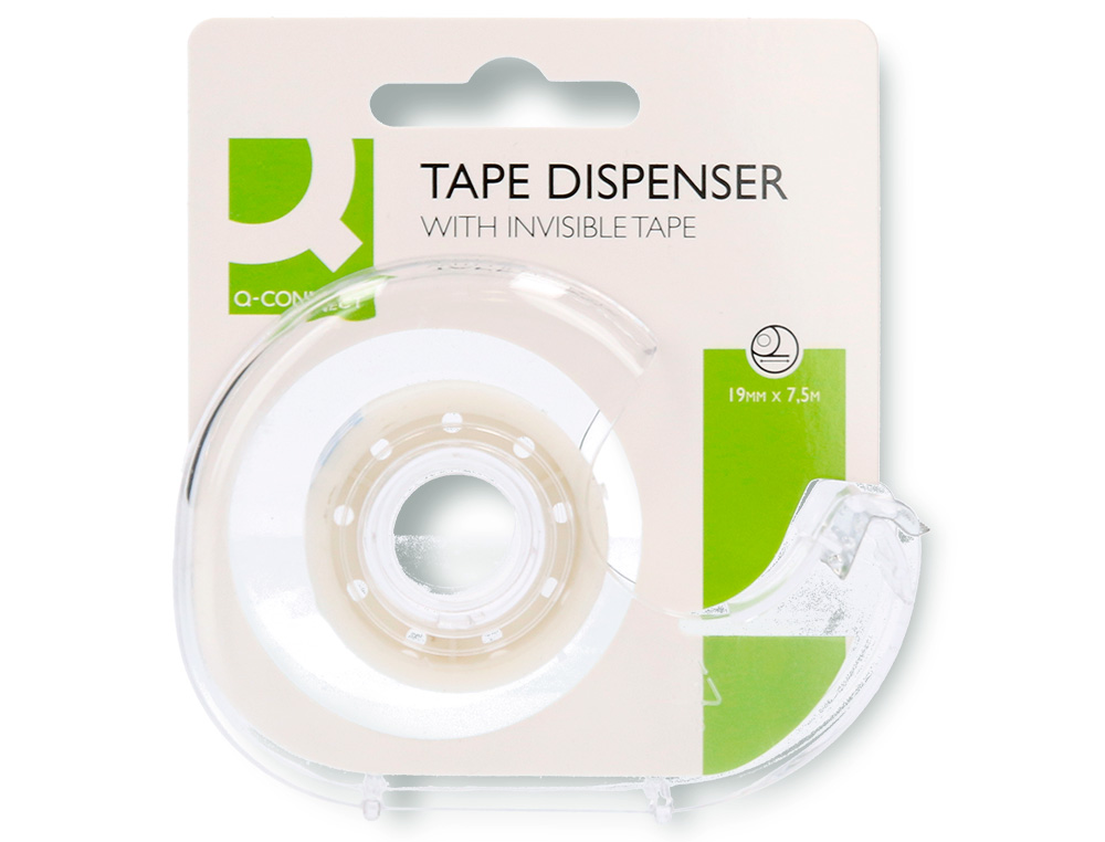 DESENROLADOR FITA ADESIVA Q-CONNECT INVISIVEL 7,5 MT X 19 MM