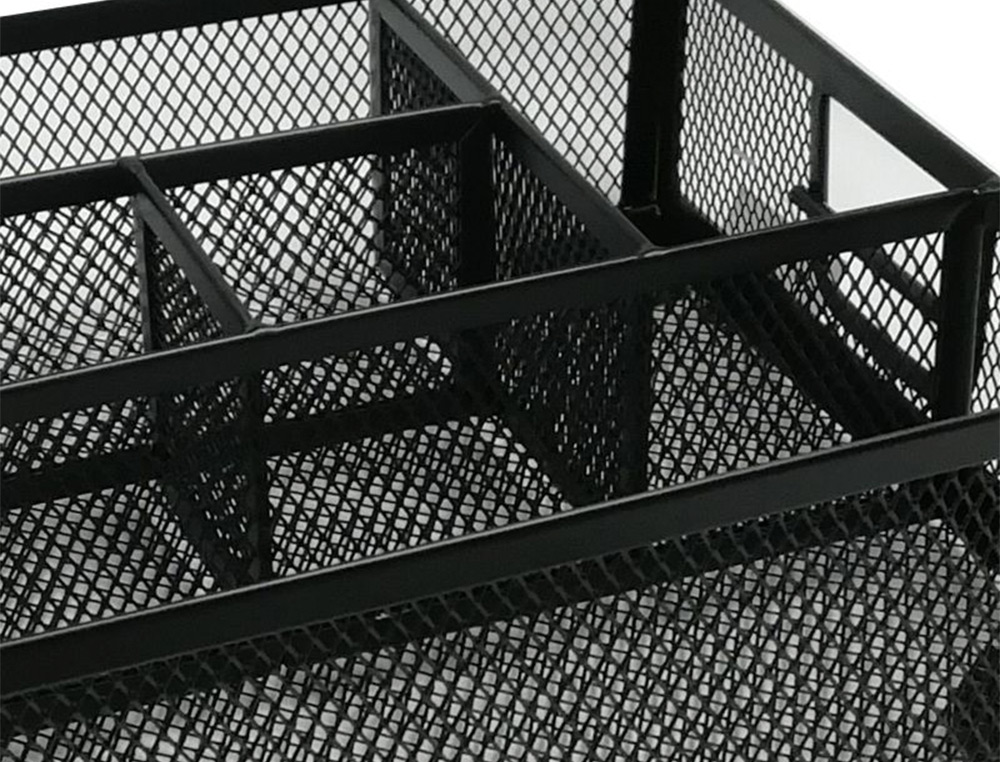 ORGANIZADOR DE SECRETARIA Q-CONNECT BANDEJA METALICA TURQUESA COM 6 DEPARTAMENTOS 235X183X65 MM