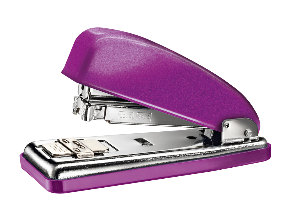 AGRAFADOR PETRUS 226 CLASSIC WOW VIOLETA METALIZADO CAPACIDADE 30 FOLHAS EM BLISTER