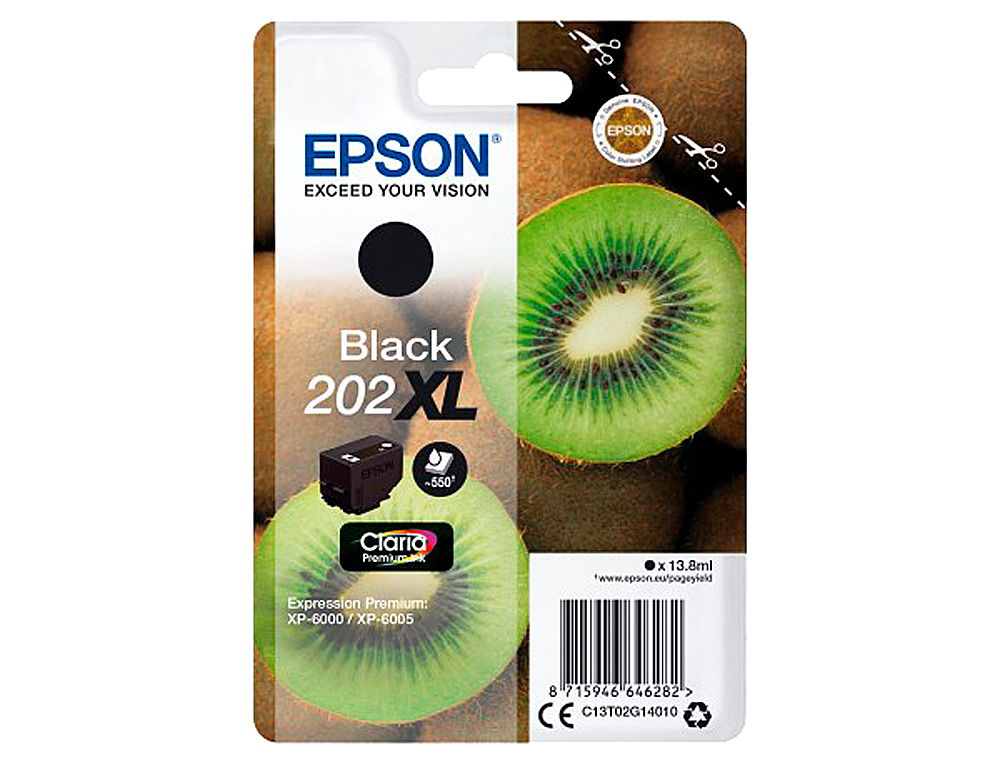 TINTEIRO EPSON 202 XL XP-6000 / XP-6005 / XP-6100 / XP-6105 PHOTO PRETO 800 PAG