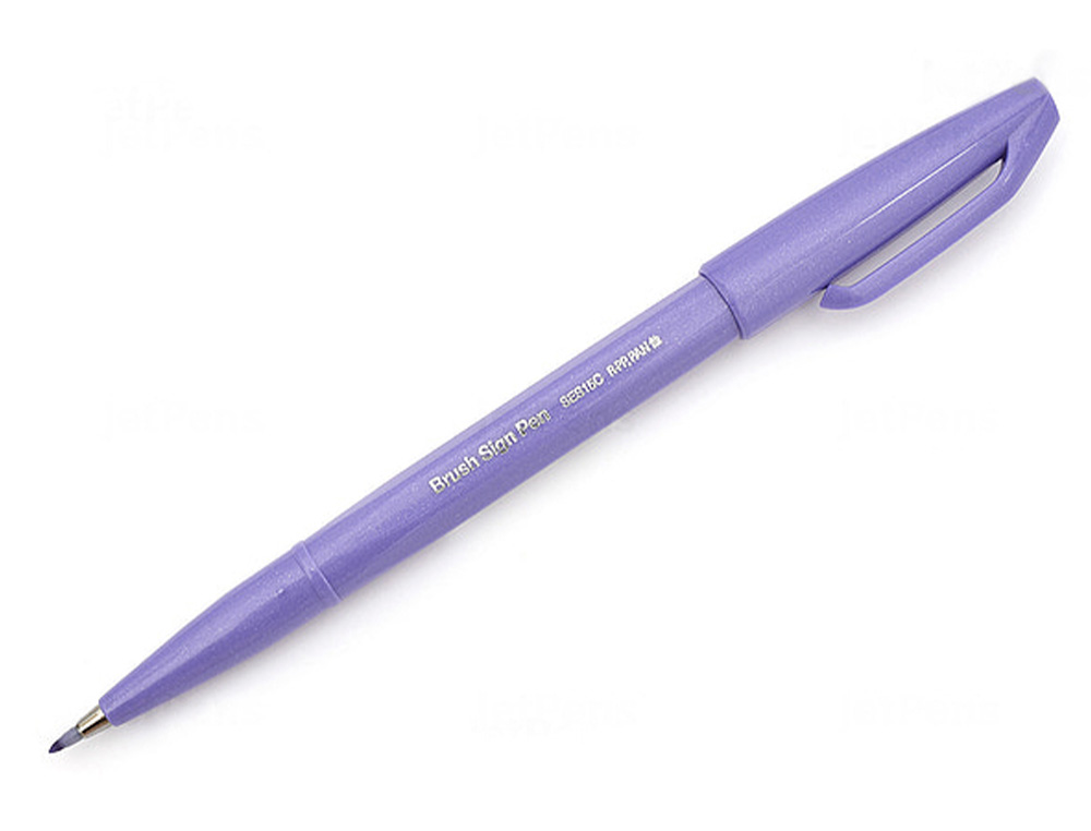 CANETA PINCEL PENTEL TOUCH PARA CALIGRAFIA COR VIOLETA AZULADO
