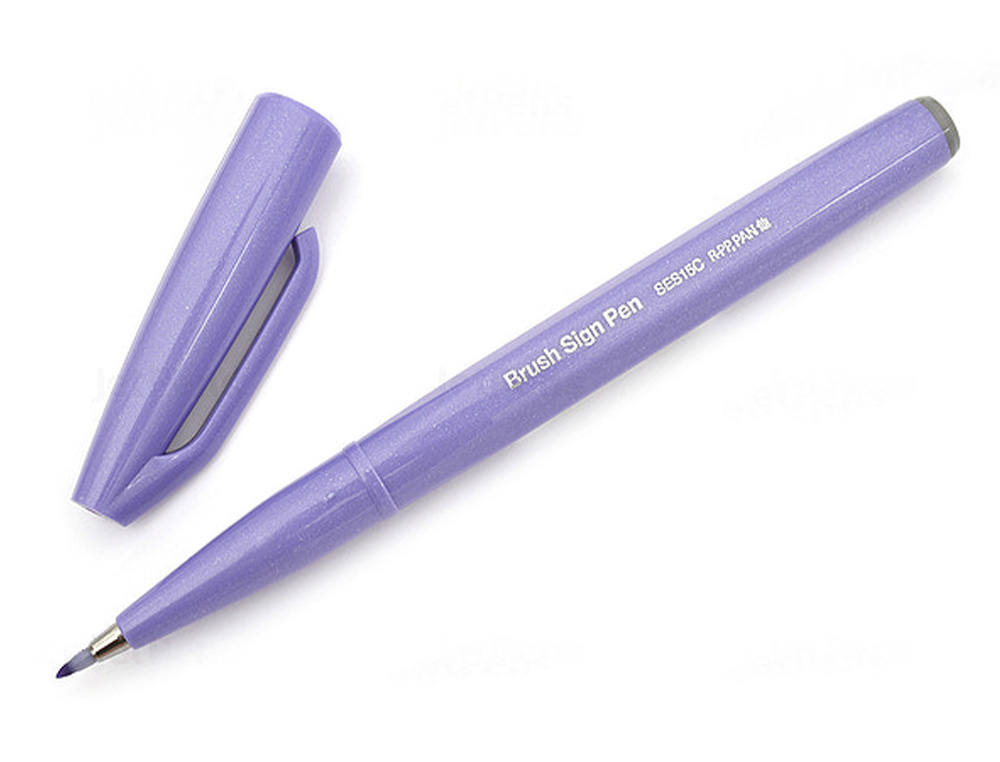 CANETA PINCEL PENTEL TOUCH PARA CALIGRAFIA COR VIOLETA AZULADO