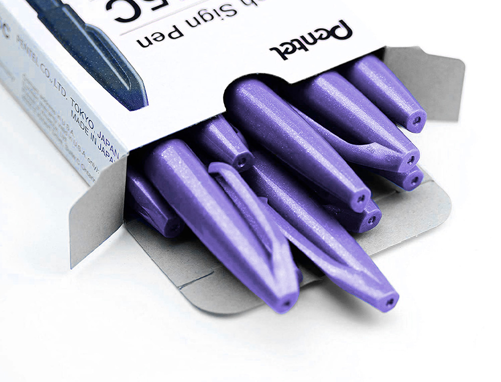 CANETA PINCEL PENTEL TOUCH PARA CALIGRAFIA COR VIOLETA AZULADO