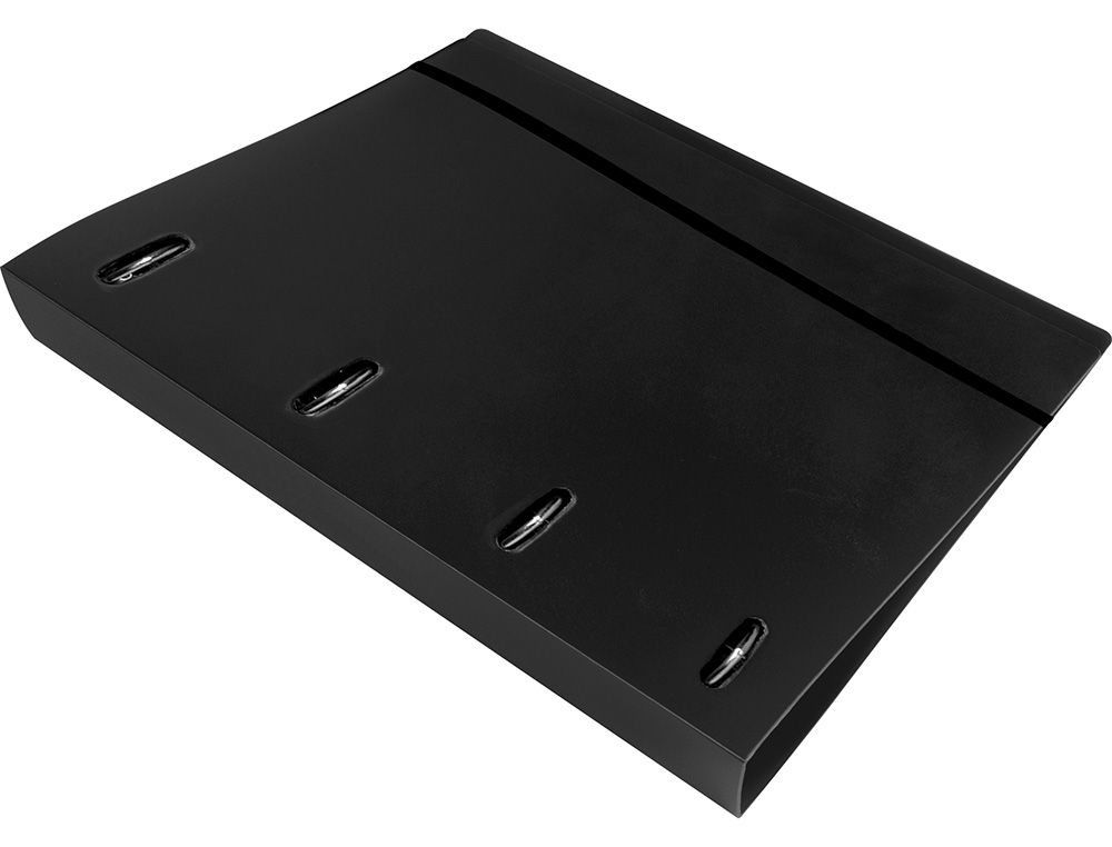 PASTA LIDERPAPEL COM RECARGA POLIPROPILENO DIN A4 4 ANEIS 40MM QUADRICULA 5MM PRETO OPACO