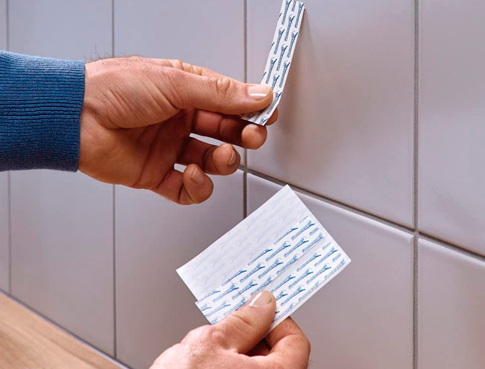 PREGO AUTOADESIVO TESA FIXACAO ATE 2 KG USO AZULEJOS REMOVIVEL BLISTER DE 2 UNIDADES