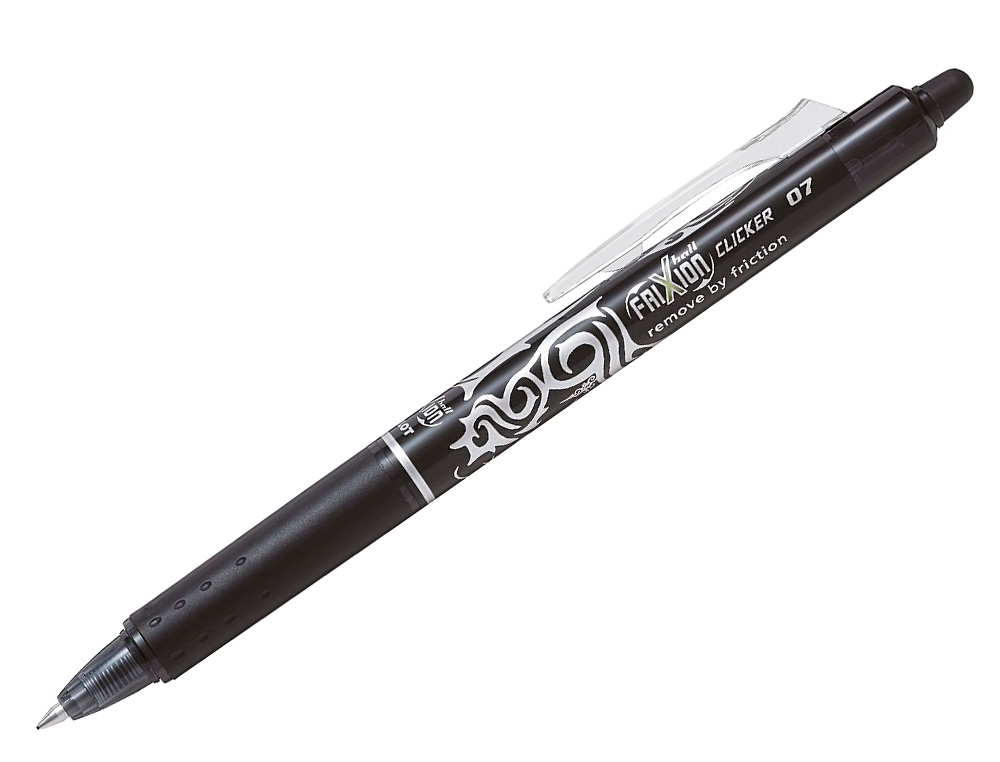 ESFEROGRAFICA PILOT FRIXION CLICKER APAGAVEL 0,7 MM PONTA MEDIA PRETO EM BLISTER