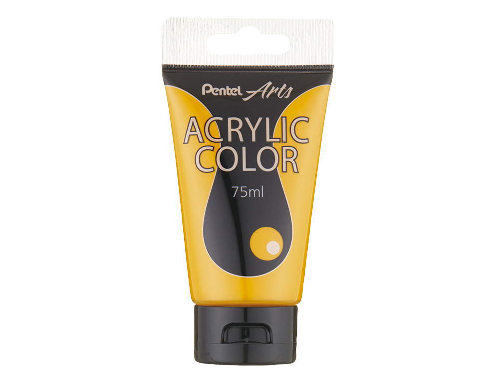 TINTA ACRILICA PENTEL EM TUBO DE 75 ML COR AMARELO ACASTANHADO