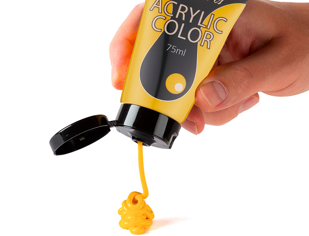 TINTA ACRILICA PENTEL EM TUBO DE 75 ML COR AMARELO ACASTANHADO