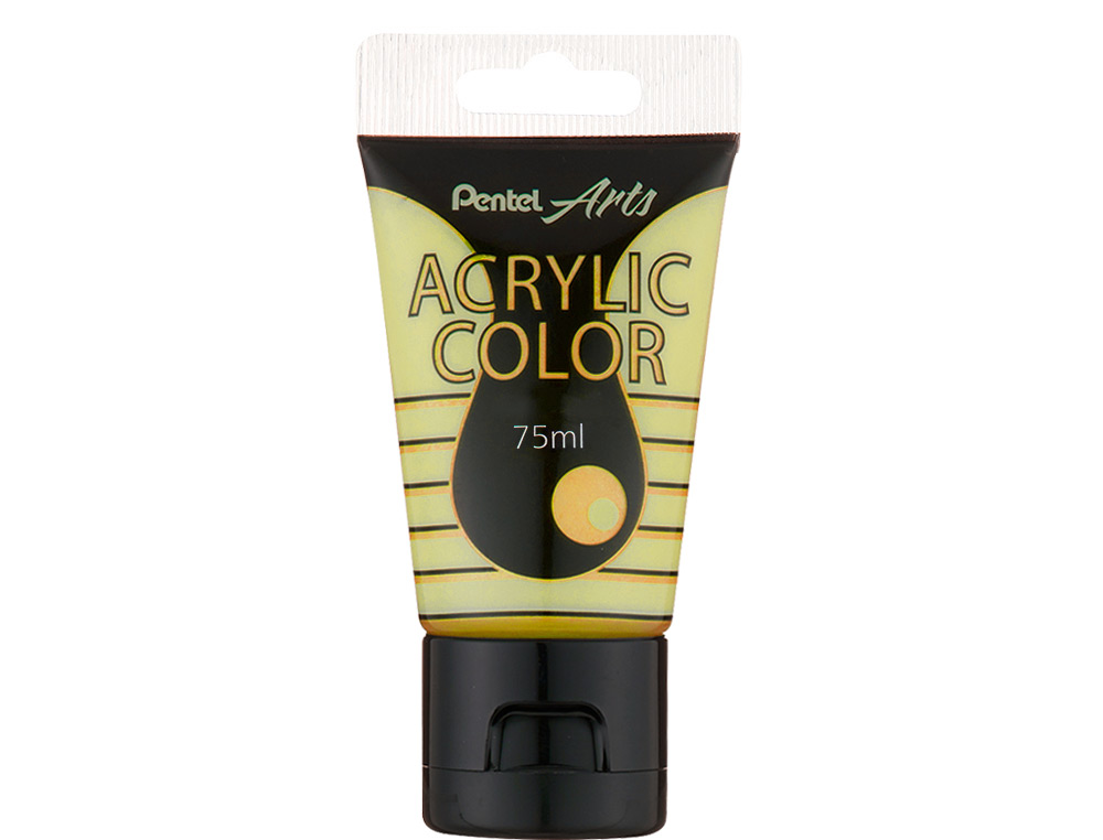 TINTA ACRILICA PENTEL EM TUBO DE 75 ML COR ESPECIAL AMARELO METALICO