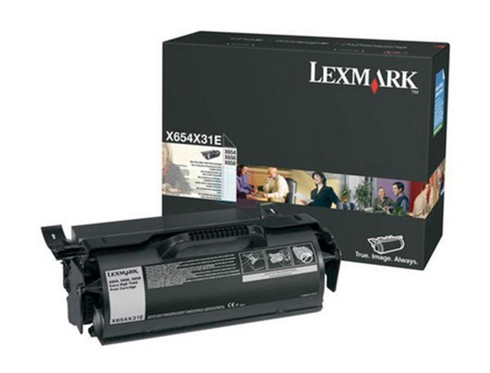TONER LEXMARK LASER X654X31E / X654DE/ 654 / 656DE / 658DE PRETO 36000 PAGINAS