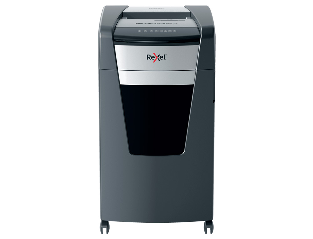 DESTRUIDORA DE DOCUMENTOS REXEL MOMENTUM EXTRA XP516+ CAPACIDADE CORTE 16 F P5 DESTROI AGRAFES CLIPS CD E CARTOES 85 L