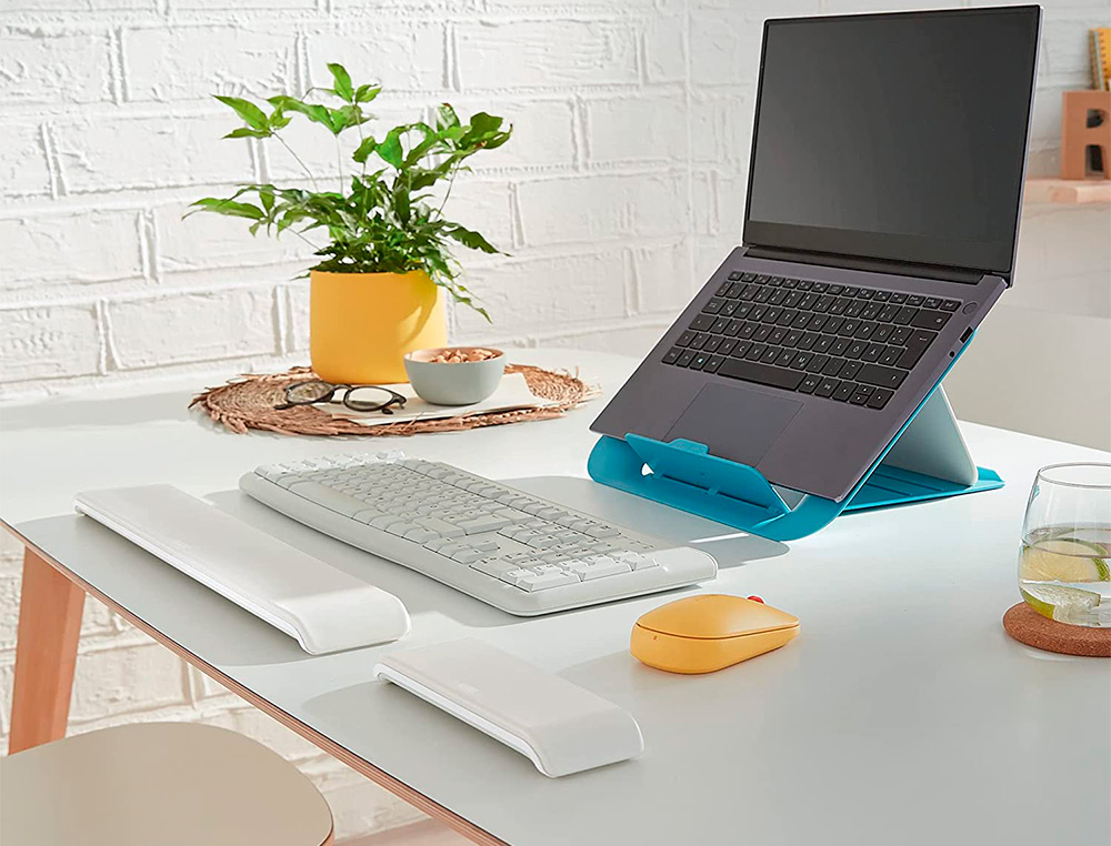 APOIO DE PULSOS LEITZ ERGO COSY PARA TECLADO AJUSTAVEL COR CINZA