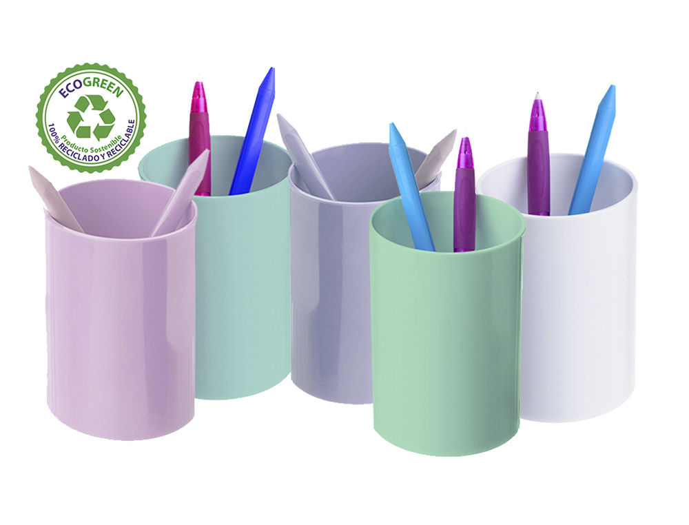 PORTA LAPIS ARCHIVO 2000 ECOGREEN PLASTICO 100% RECICLADO E RECICLAVEL COR AZUL PASTEL