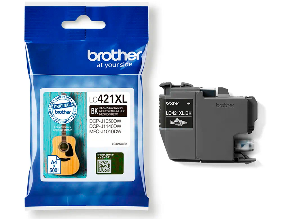 TINTEIRO BROTHER LC421XLBK DCP-J1050DW / DCP-J1140DW / MFC-J10 PRETO 500 PAGINAS